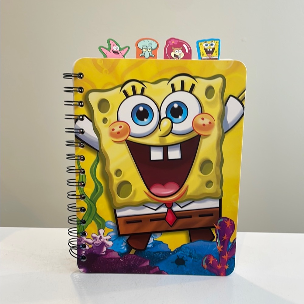 ⚡️New Nickelodeon Spongebob Squarepants Spiral Tabbed Notebook